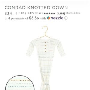 Conrad Knotted Gown with Button Detail